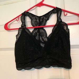 Black lace bralette